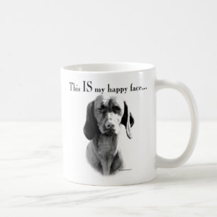 Vizslaの幸せな顔 コーヒーマグカップ