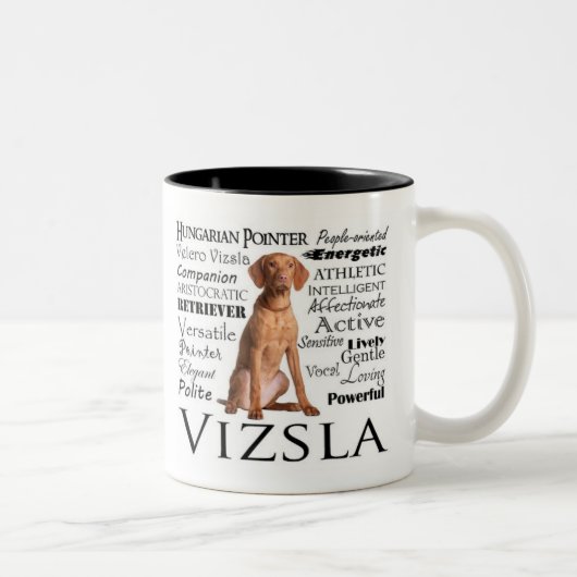 Vizslaの特性のマグ ツートーンマグカップ (右)