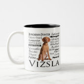 Vizslaの特性のマグ ツートーンマグカップ (左)