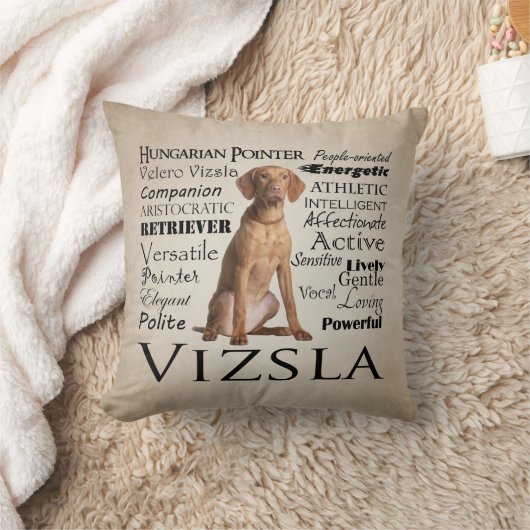 Vizslaの特性の枕 クッション (ブランケット)