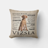 Vizslaの特性の枕 クッション (正面)
