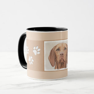 Vizslaの絵画-かわいい元の犬の芸術 マグカップ