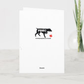 (Vizslaの)挨拶状にキスする犬 シーズンカード (裏面)