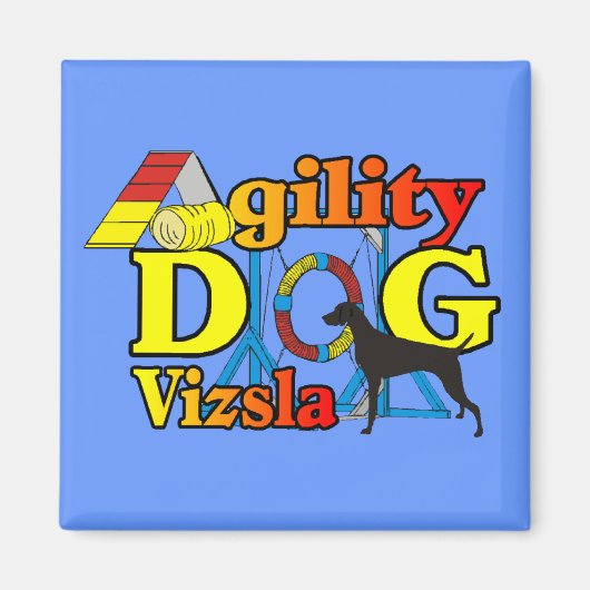 Vizslaアジリティ・シャツギフト マグネット (正面)