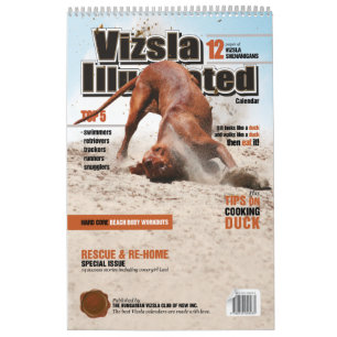 Vizslaカレン図解入りの、写真付きのダー カレンダー