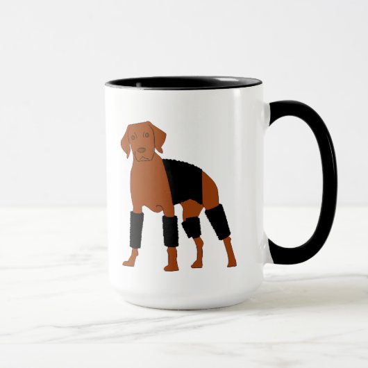 Vizslaヴェルクロ犬のマグ マグカップ (右)