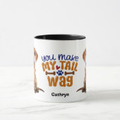 Vizsla子犬あなたが私の尾を泣かせる マグカップ (中央)