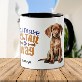 Vizsla子犬あなたが私の尾を泣かせる マグカップ