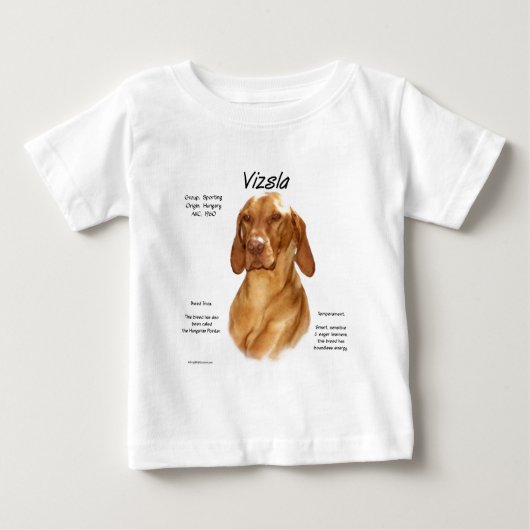 Vizsla履歴デザイン ベビーTシャツ (正面)