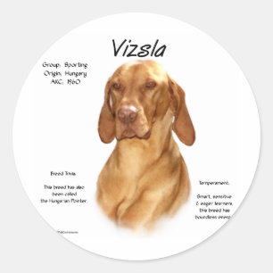 Vizsla履歴デザイン ラウンドシール