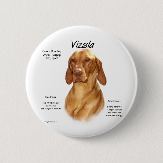 Vizsla履歴デザイン 缶バッジ (正面)