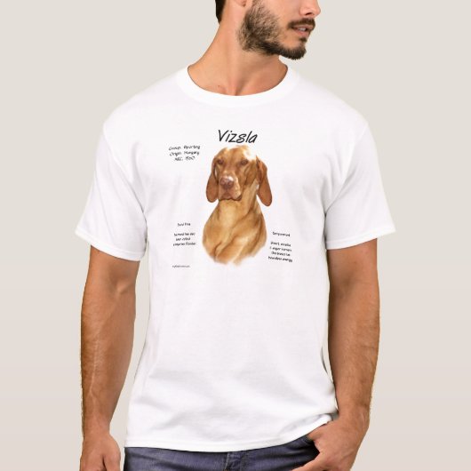 Vizsla履歴デザイン Tシャツ (正面)