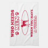 Vizsla犬の品種デザイン キッチンタオル (縦)