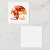 Vizsla And Moon Halloween Costume Pumpkin Dog Love ノートカード (正面/裏面)