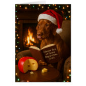 Vizsla 'Cheese Tax' Christmas card (正面)