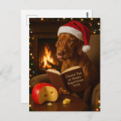 Vizsla 'Cheese Tax' Christmas postcard ポストカード (正面/裏面)