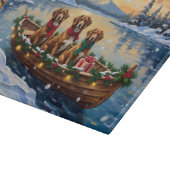 Vizsla Christmas Boat Holiday カッティングボード (角)