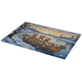 Vizsla Christmas Boat Holiday カッティングボード (角)