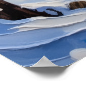 Vizsla Christmas Boat Holiday ポスター (角)