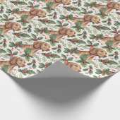 Vizsla Christmas Wrapping Paper ラッピングペーパー (角)