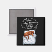 Vizsla Dog Nightgown Pajama  マグネット (正面/裏面)