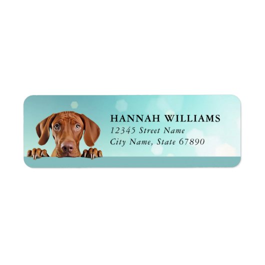 Vizsla Dog Return Address Labels ラベル (正面)