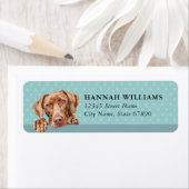 Vizsla Dog Return Address Labels ラベル (インサイチュ)