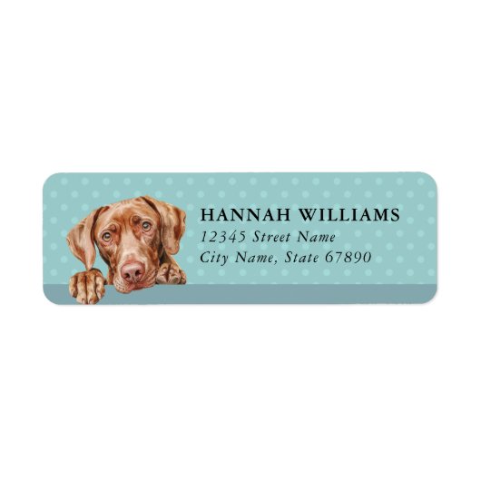 Vizsla Dog Return Address Labels ラベル (正面)