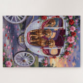 Vizsla Dog Valentine's Day ジグソーパズル (横)