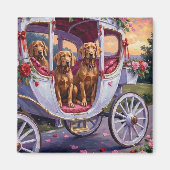 Vizsla Dog Valentine's Day マグネット (正面)