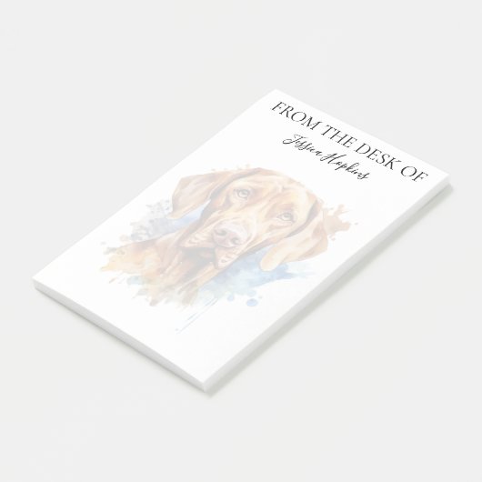 Vizsla Lover Monogrammed Dog ポストイット (アングル)