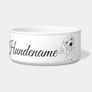 Vizsla Minimalist Line Art personalized bowl ボウル