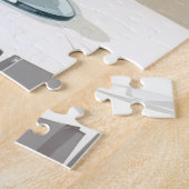 Vizsla Modern Christmas Treat Pointer Hat ジグソーパズル (側面)