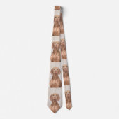 Vizsla Painting - Cute Original Dog Art ネクタイ (正面)