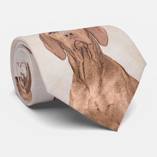 Vizsla Painting - Cute Original Dog Art ネクタイ (ロール)