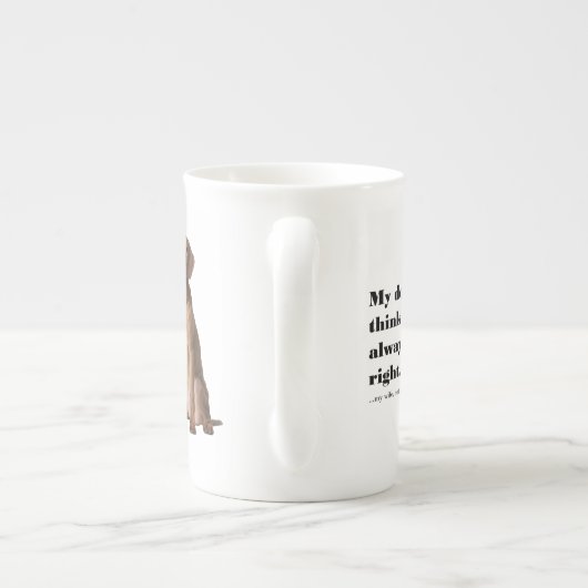 Vizsla vの妻の骨灰磁器のマグ ボーンチャイナマグカップ (裏面)