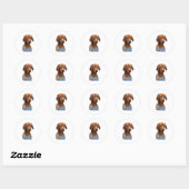 Vizsla、Vizsla犬品種、Vizsla犬、Vizsla犬品種 ラウンドシール (シート)