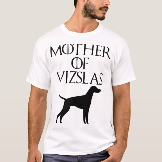 vizslas犬のTシャツの母 Tシャツ (正面)