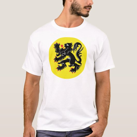 Vlaamse Leeuw van Vlaanderen t-shirt groot insigne Tシャツ (正面)