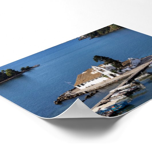 Vlacherna Monastery in Corfu ポスター (角)