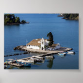 Vlacherna Monastery in Corfu ポスター (正面)