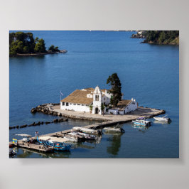 Vlacherna Monastery in Corfu ポスター