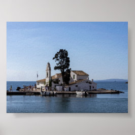Vlacherna Monastery in Corfu ポスター