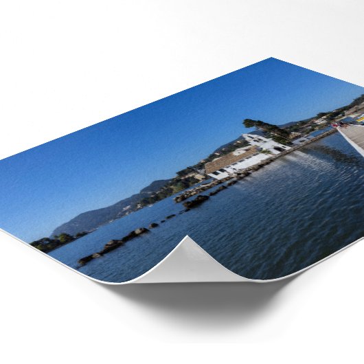 Vlacherna Monastery in Corfu ポスター (角)