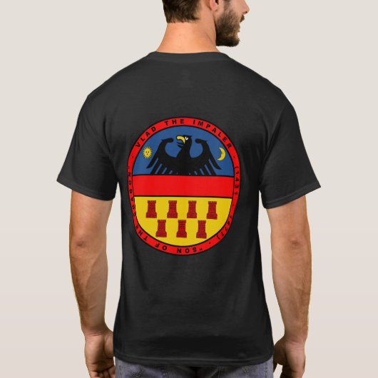 VladワイシャツImpalerの紋章付き外衣 Tシャツ (裏面)