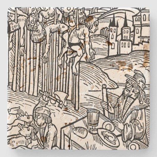 Vlad Imapler (ドラキュラ)の石造りのコースター ストーンコースター (正面)