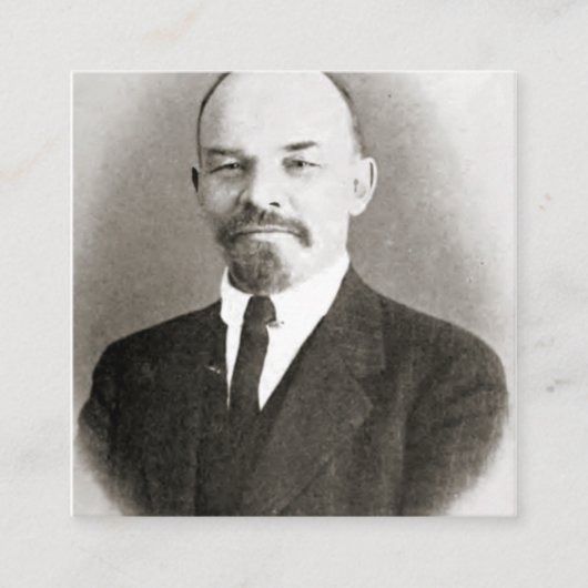 Vladimir Lenin Portrait スクエア名刺 (正面)
