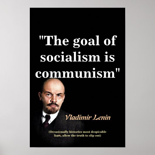 Vladimir Lenin Quote On Socialism And Communism ポスター (正面)