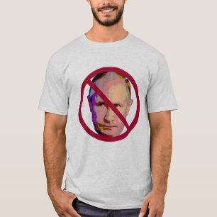 Vladimir Putinは許可されていない赤い円とスラッシュ Tシャツ