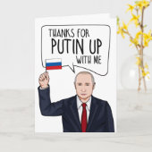 VLADIMIR PUTIN:私感謝していと一緒にプーチンのために カード (黄色い花)